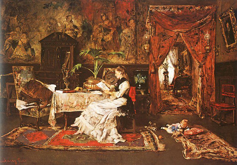 Mihaly Munkacsy Paris Interior oil painting picture